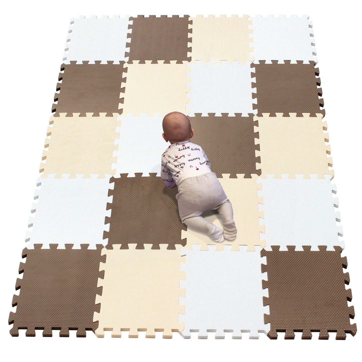 Yiminyuer® 20 Tiles (30Cm×30Cm×1Cm Each Tile) Baby Soft Puzzle Play Mats, Kids Thick Eva Foam Floor, Toddlers & Children'S Soft Interlocking Mat R01R06R10G301020