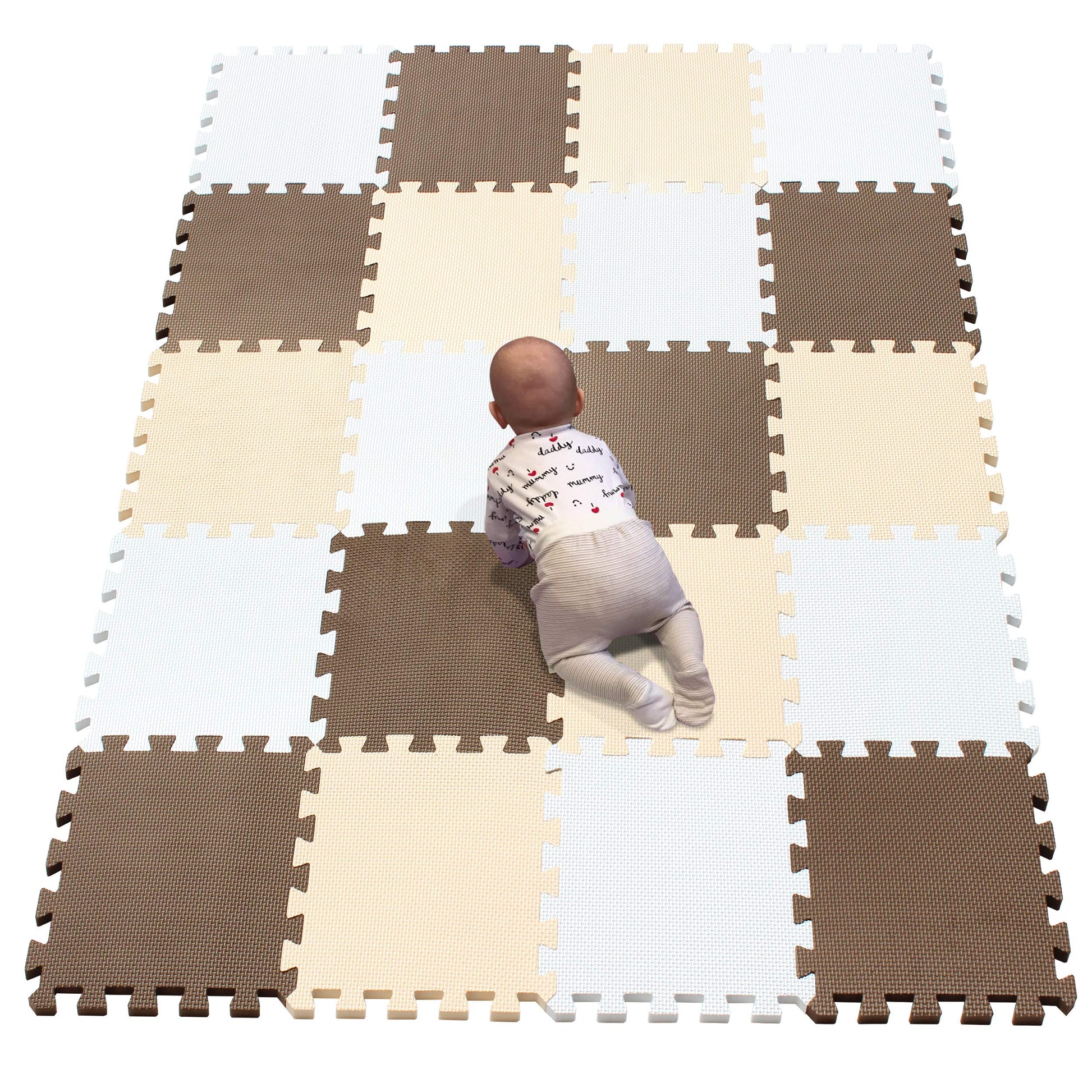 Yiminyuer® 20 Tiles (30Cm×30Cm×1Cm Each Tile) Baby Soft Puzzle Play Mats, Kids Thick Eva Foam Floor, Toddlers & Children'S Soft Interlocking Mat R01R06R10G301020