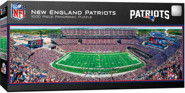Masterpieces 1000 Piece Sports Jigsaw Puzzle - Nfl New England Patriots Center View Panoramic - 13''X39''