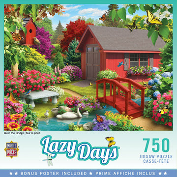 Masterpieces 750 Piece Jigsaw Puzzle For Adults, Family, Or Kids - Over The Bridge - 18'X24'
