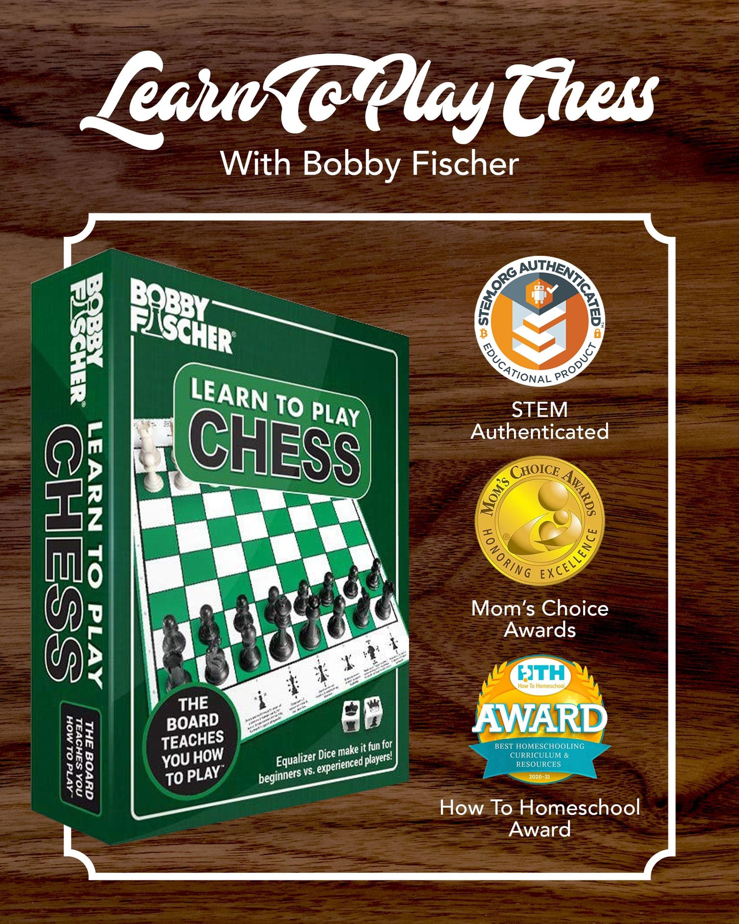 Bobby Fischer Learn To Play Chess Set Board Game