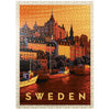 MyPuzzle Sweden: Stockholm  Vintage Poster - enhanced 500 Piece Jigsaw Puzzle for mature-themeds