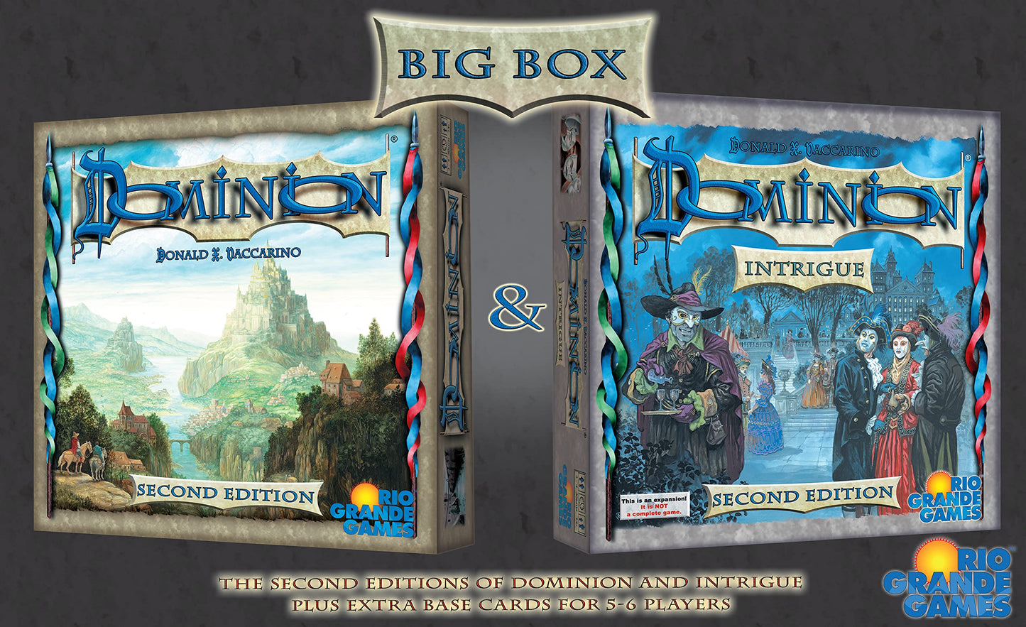 Rio Grande Games Dominion Big Box 2nd Edition Board Game, Extra Cards for 5-6 Players, Multicolor, Model 540
