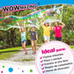 Wowmazing Giant Bubble Wands Kit: (4-Piece Set) | Incl. Wand, Big Bubble Concentrate And Tips & Trick Booklet | Outdoor Toy For