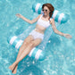 Sloosh Strip Type Hammock Pool Floats Adults, 4-In-1 Multi-Purpose Inflatable Pool Floaties Pvc Water Hammock Lounge (Strip- Aqu