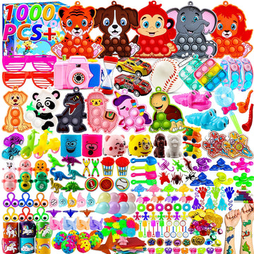 1000 Pcs Party Favors For Kids, Fidget Toys Bulk, Goodie Bags Stuffers For Kids, Birthday Gifts, Prize Treasure Box Toys For Cla
