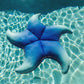 Big Joe Wavy Starfish No Inflation Needed Novelty Pool Float, Le Ombre Blue Double Sided Mesh, Quick Draining Fabric, 5 Feet Big