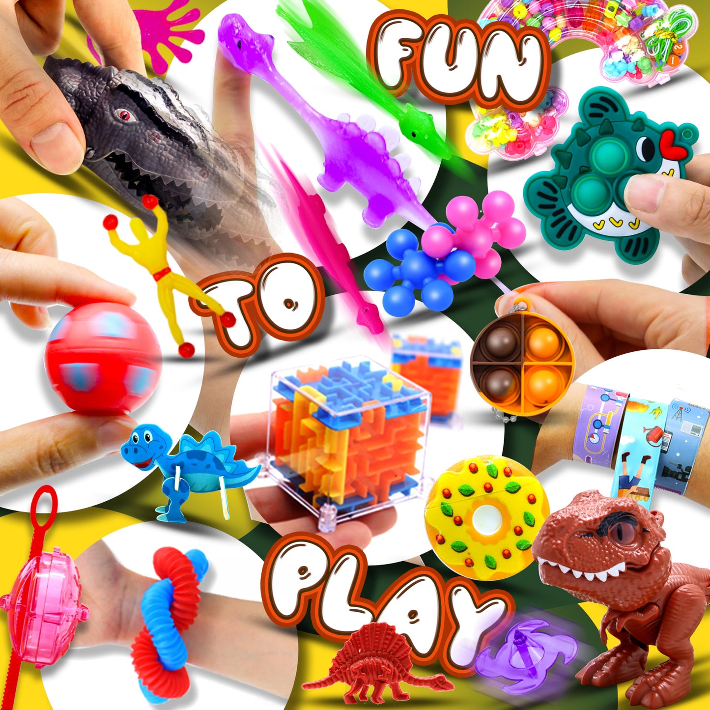 FORLINX Fidget Toys Bulk - 1000 Pcs Multi-colored Foam Party Favors for Kids, Birthday Gifts, Goodie Bags, Classroom Prizes