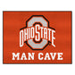 FANMATS 14585 Ohio State University All-Star Mat - Man Cave | Red | 33.75x42.5 | O with Wordmark Primary Logo