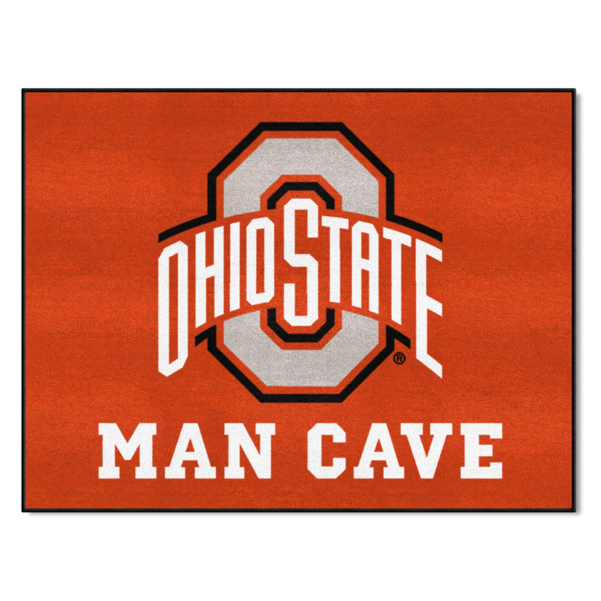 FANMATS 14585 Ohio State University All-Star Mat - Man Cave | Red | 33.75x42.5 | O with Wordmark Primary Logo
