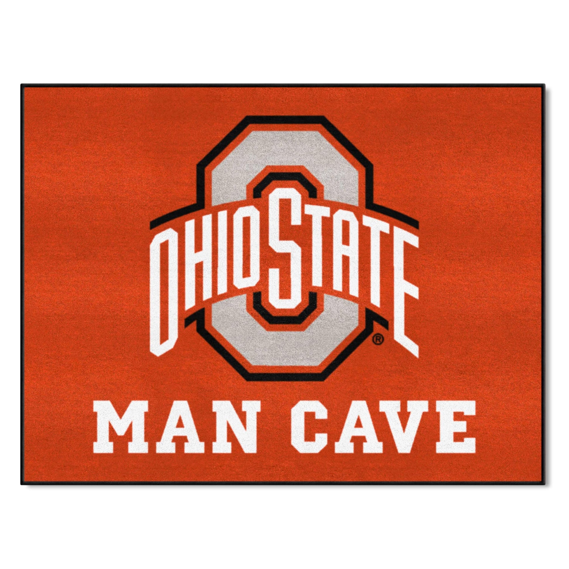 FANMATS 14585 Ohio State University All-Star Mat - Man Cave | Red | 33.75x42.5 | O with Wordmark Primary Logo