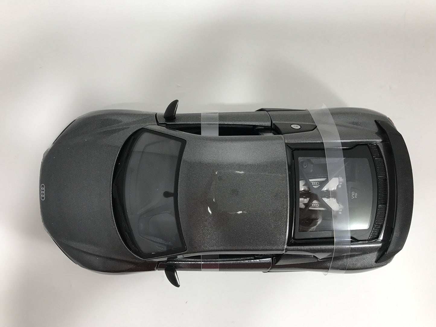 Maisto Audi R8 V10 Plus Model Car - 1:24 Scale - Metallic Grey - FBA_1634 - Metal Construction