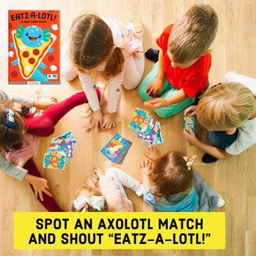 Mudpuppy Eatz-a-lotl! - Axolotl Version of Classic Kids Snap Card Game with Cute Illustrations of Axolotls for Children Ages 4 a