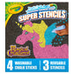 Crayola Super Stencils Magical Creatures Set - 3ct Washable Sidewalk Chalk for Kids, Multicolor, Outdoor Toys, Ages 4+