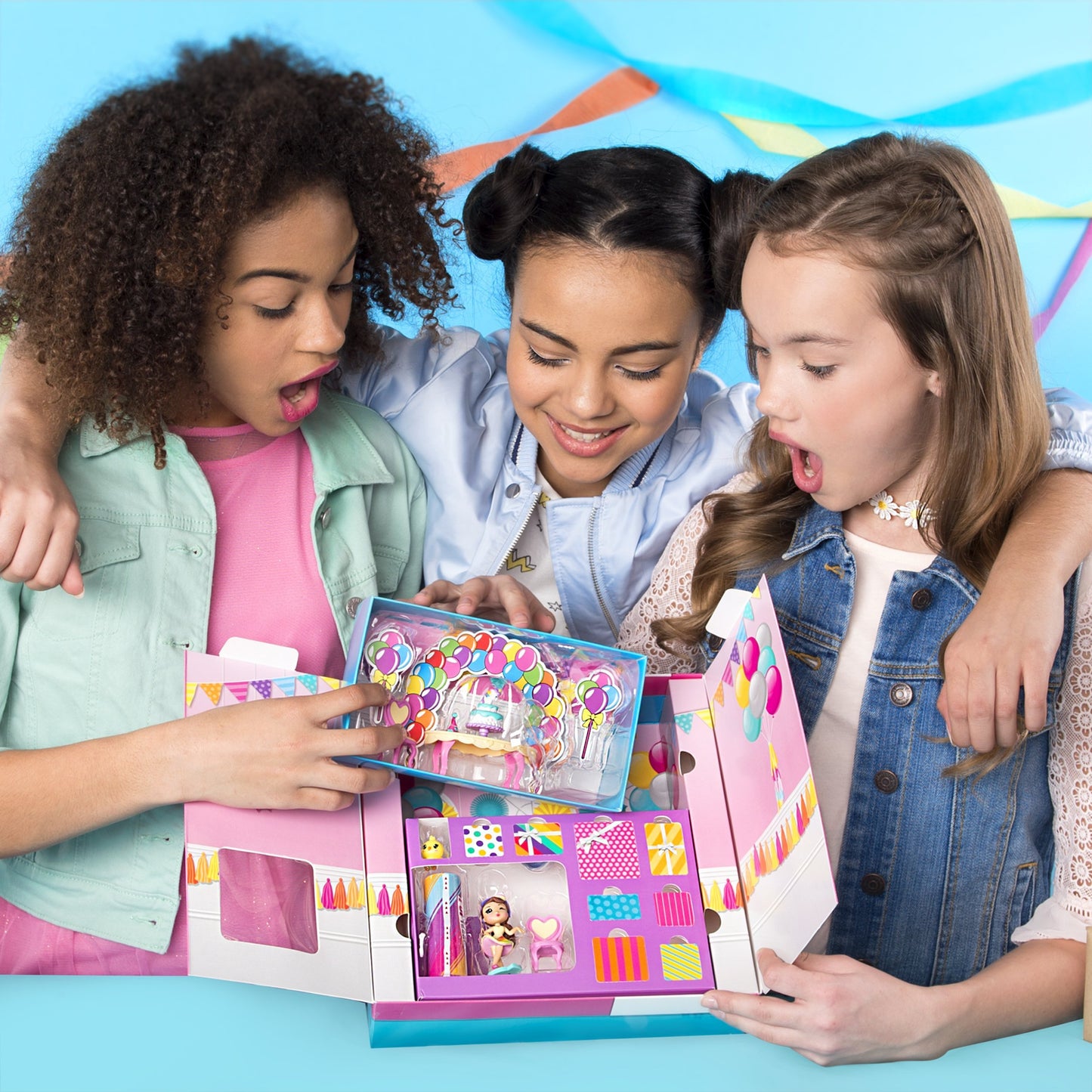 Party Popteenies - Rainbow Unicorn Party Surprise Box Playset with Confetti  limited availability Collectible Mini Doll and Accessories  for Ages 4 and Up (Packaging may vary)