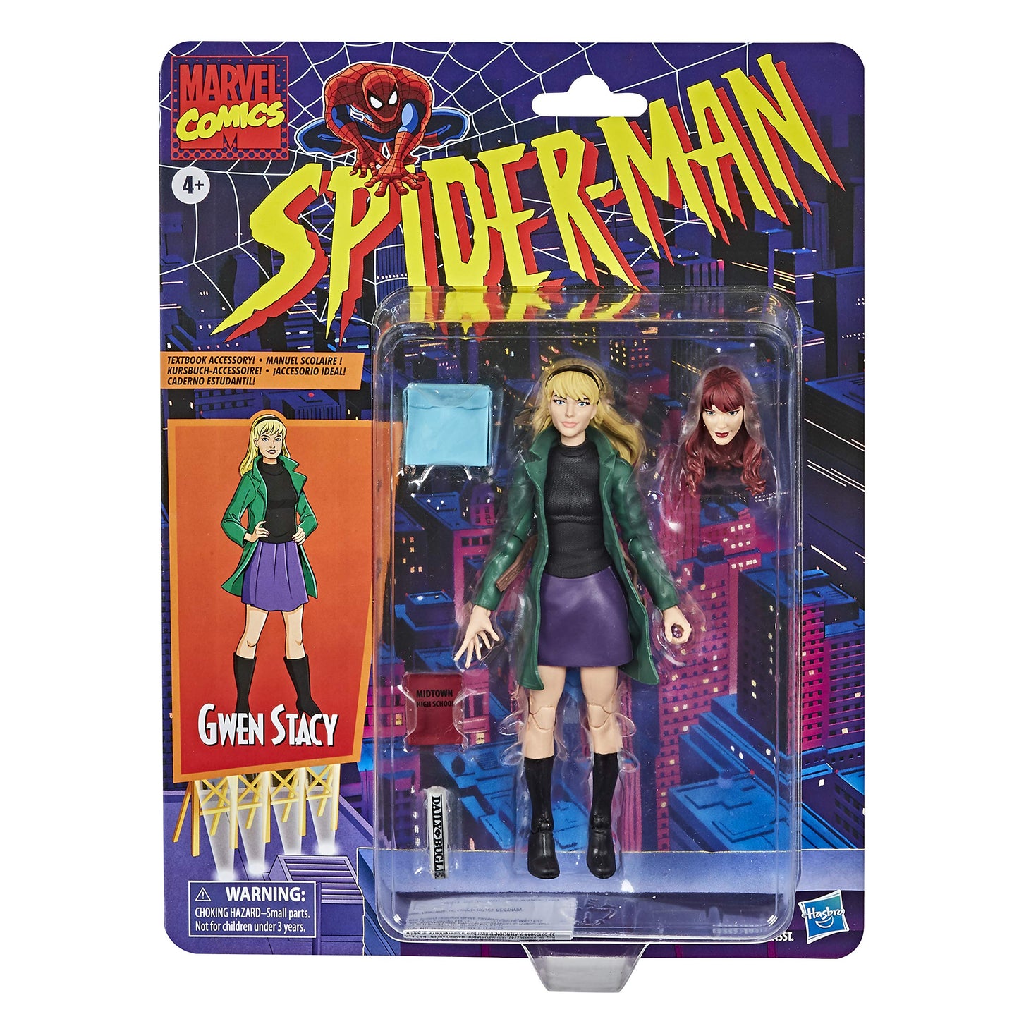 Spider-Man Hasbro Marvel Legends Series 6-Inch Collectible Gwen Stacy Action Figure Toy Retro Collection