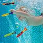 Joyin 18Pcs Diving Pool Toys For Kids, Swimming Pool Toy With Storage Bag Includes 4 Pool Rings, 4 Diving Sticks, 4 Bandits, 6 Treasures Underwater Swim Pool Games For Ages 8-12