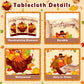 Siawoy 3 Pack Plastic Thanksgiving Tablecloth Disposable,Rectangle Turkey Tablecloth,Vinyl Large Friendsgiving Table Cover for F