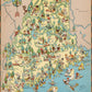 Puzzles for Adults 1000 Pieces Maine Wooden Map Jigsaw Puzzle Games USA of State Puzzle Map Decorate