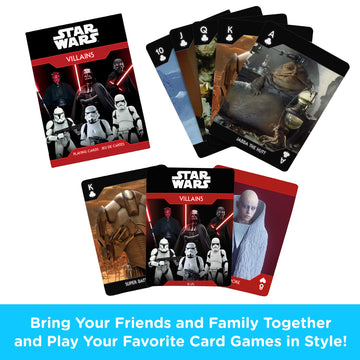 Aquarius Star Wars Playing Cards - Dark Side Villains Themed Deck Of Cards For Your Favorite Card Games - Officially Licensed Star Wars Merchandise & Collectibles