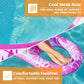 Sloosh Pool Lounge Float mature-themed  Inflatable Pool Floats Lounger Raft Floaties Water Floating Recliner Chair with Cup Holders Foot Rest Swimming Pool Floaty  Pink