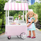 Lori Mini Doll & Ice Cream Cart - Brown, Small, Plastic, Model LO31184Z - Includes Ice Cream Scoops & Accessories for 6-inch Dolls