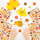 Linaye 24 Sheets Fall Stickers For Kids, 1580 Pcs Autumn Leaves Pumpkin Thanksgiving Stickers, Fall Party Favors For Kids, Fall