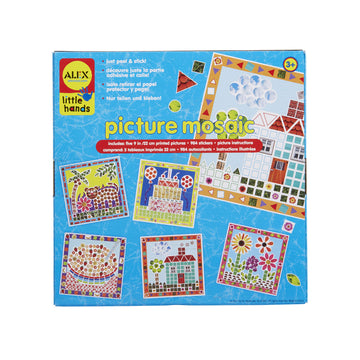 Alex Toys: Little Hands, Picture Mosaic, Kids Toddler Art and Craft Activity, Peel and Stick 5 Mosaics with Colorful Photo Stick