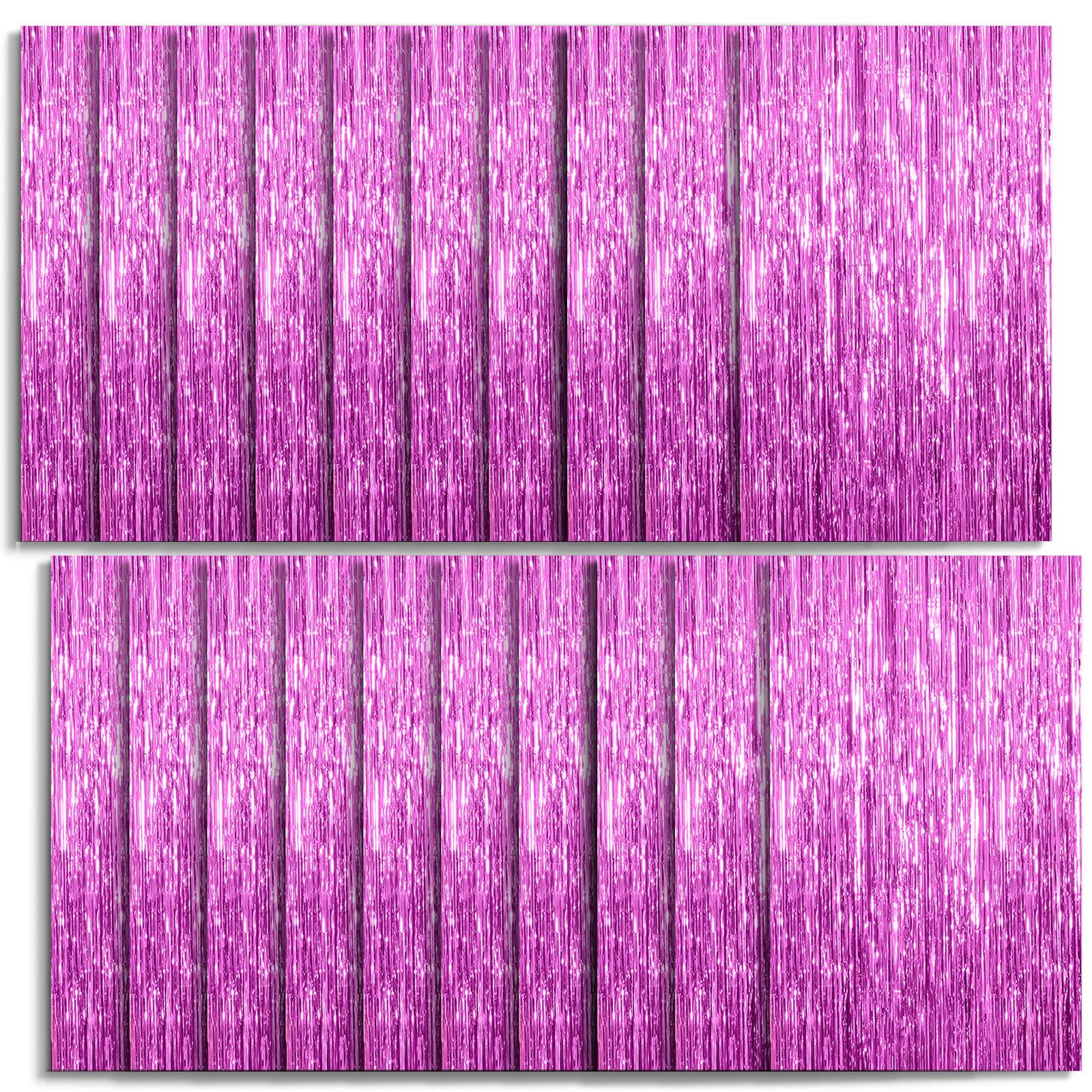 20 Pack Foil Curtain Backdrop Metallic Tinsel Foil Fringe Curtains Photo Booth Props for Birthday Wedding Engagement Baby Shower