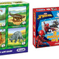 Frank Cat;Dinosaur Puzzle for 4+ Years, Set of 4 & Spider Man Jigsaw Puzzle for 5+ Years, Set of 3, Multicolour
