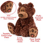 GUND Philbin Classic Teddy Bear, 18” Premium Stuffed Animal, Chocolate Brown, Model 6072090, For Ages 1 and Up