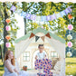 Besrey Kids Play Tent - 2 In 1 With Padded Mat & Lights, Large Playhouse With 2 Doors & 4 Windows, Indoor & Outdoor, Christmas Toddler Play Tent, 51' X 35' X 51