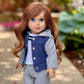 Tomboy - 4 Piece 18 Inch Doll Outfit - Jeans Jacket, Grey Sweatpants, T-Shirt Boots. ( Dolls Not Included)