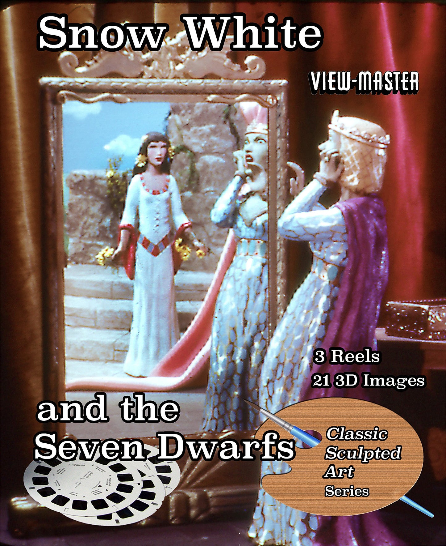 Snow White - Classic Viewmaster Clay Figure Art - 3 Reels 21 3D Images