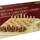 Deluxe Staunton Wood Chess And Checkers Set