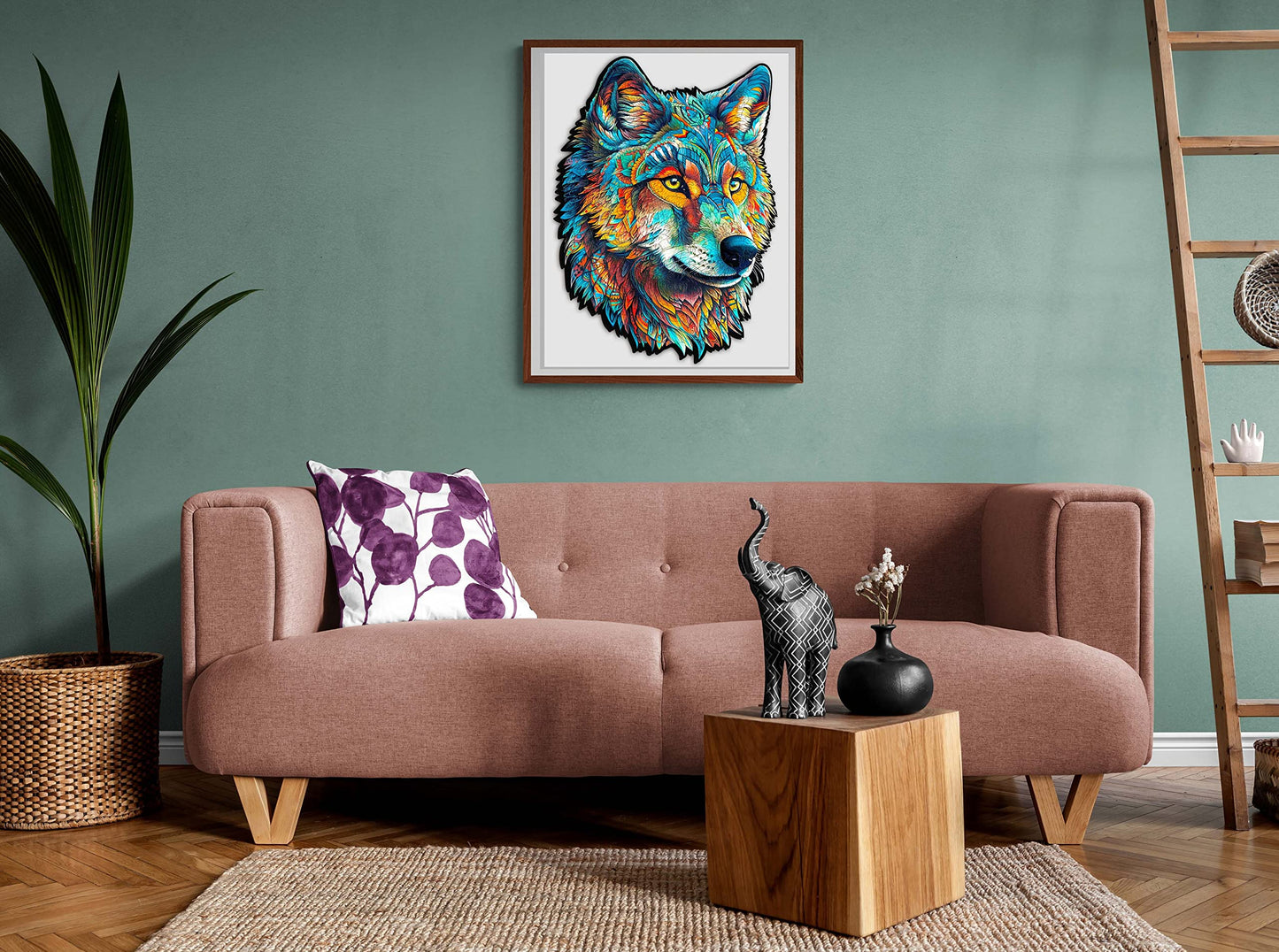 Woodbests Wooden Puzzle For Adults, Wolf Puzzle (M, 160Pcs, 11.6'X8.4') Beautiful Wooden Box, Wooden Jigsaw Puzzles Unique Shape, Birthday Gifts For Adults And Kids Family Game