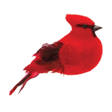 Feathered Cardinal Bird Shelf Sitter (Set Of 6)