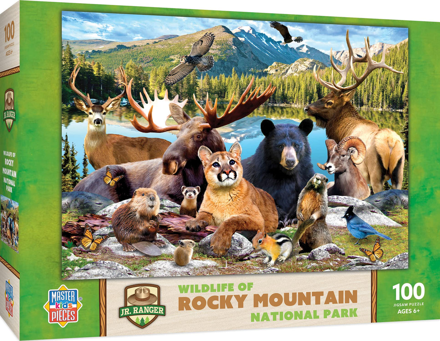 Wildlife Of Rocky Mountain National Park 100 Piece Jigsaw Puzzle