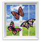 VHALE Suncatchers Craft 3 Sets (9 Cutouts) w Tissue Papers Stained Glass Effect Paper Sun Catcher Kit, Window Art, Classroom Cra