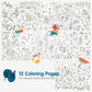 Into The Forest Stickers + Coloring Book By Cupkin: Innovative Side By Side Sticker Books Lays Flat - Spiral Binding - 500+ Natu