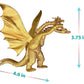 Twcare Set Of 4 Godzilla Toys Movable Joint Action Figures King Of The Monsters Burning Heisei Mecha Ghidorah Pack Plastic Mini Dinosaur Birthday Kids Cake Toppers Package