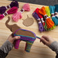 Craft-tastic Yarn Elephants Kit - Makes 2 Yarn-Wrapped Elephants - Multi Color - Ages 8+ - Model CT1775T
