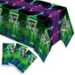 Awsertantue 3 Pack Green And Purple Monster Truck Tablecloths, Monster Truck Happy Birthday Disposable Rectangle Table Cover For