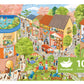 MOMIBOOK Puzzles for Adults 1000 Piece Jigsaw Puzzles of Living with Pets, Twinkle Laminate Painting Image Town Puzzles Difficul