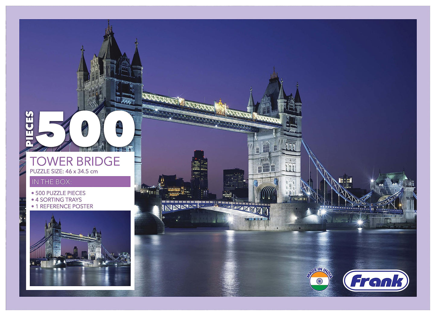 Frank Tower Bridge 500 Piece Jigsaw Puzzle For Adults & Kids Above 10 Years | Having Realistic Illustrations - Fun & Challenging