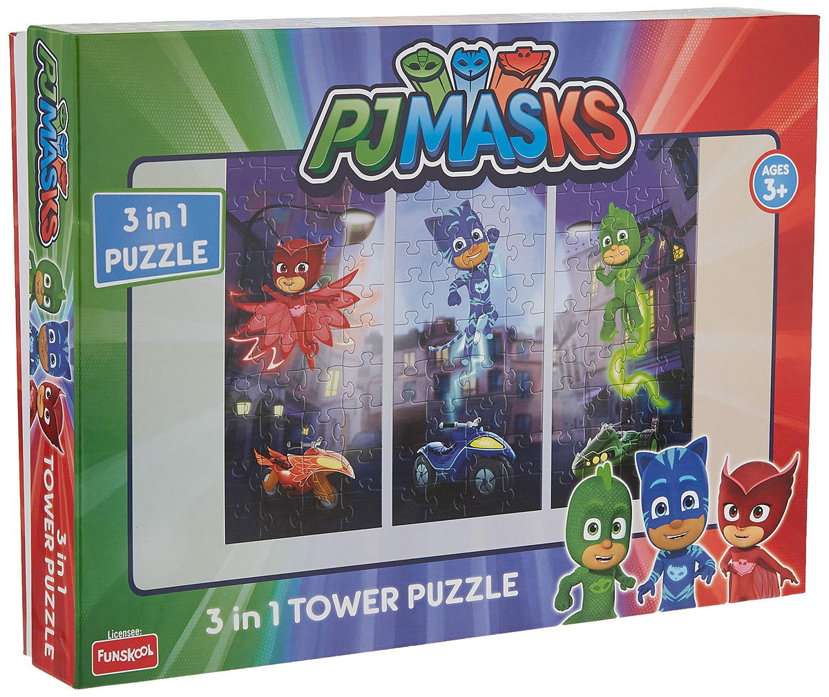 FunskoolPj Masks Tower,Educational,120 Pieces,Puzzle,For 3 Year Old Kids And Above,Toy