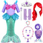 Spooktacular Creations Deluxe Mermaid Costume Set With Red Wig And Headband (Toddler (3-4))