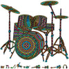 ZenChalet - Drum Set Wooden Jigsaw 200 Piece Puzzle - Unique Wooden Puzzles for mature-themeds  Cool Puzzle Brain Teaser - Unique Music Puzzle  Rompecabezas para mature-themedos
