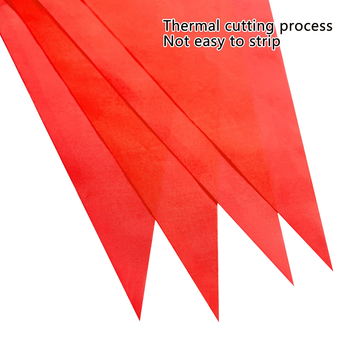 Lybutty 100 Feet Red Pennant Banners Flags String Hanging Triangle Bunting Flags,Party Decorations For Grand Opening,Kids Birthd