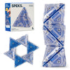 Speks Geode Pyramid - Magnetic Fidget Toy For Adults & Teens 14+ | Sensory Gadget For Stress Relief, Office Desk Toy Present, Christmas Gift, Holiday Stocking Stuffer | 12-Piece Set - Cobalt